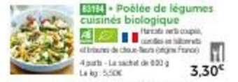 Thiriet Poêlée de légumes cuisinés biologique offre