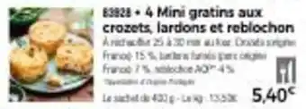 Thiriet 4 mini gratins aux crozets offre