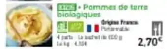 Thiriet Pommes de terre biologiques offre