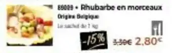 Rhubarbe en morceaux