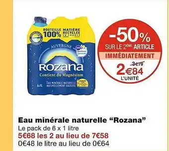 Monoprix Eau minérale naturelle offre