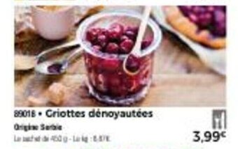 Thiriet Griottes dénoyautées offre