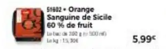 Thiriet Orange sanguine de sicile 60% de fruit offre