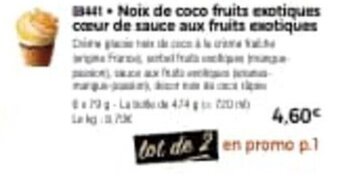 Thiriet Noix de coco fruits exotiques cœur de sauce aux fruits exotiques offre