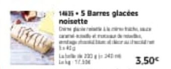 Thiriet 5 barres glacées noisette offre