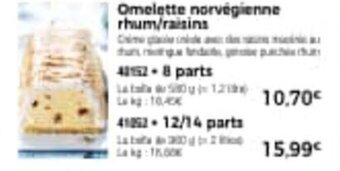 Thiriet Omelette norvégienne rhum/raisins offre