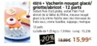 Thiriet Vacherin nougat glacé/griotte/abricot - 12 parts offre