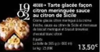 Thiriet Tarte glacée façon citron meringuée sauce au citron de sicile offre