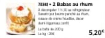 Thiriet 2 babas au rhum offre
