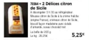 Thiriet 2 délices citron de sicile offre