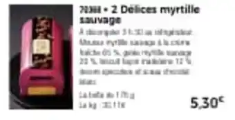 Thiriet 2 délices myrtille sauvage offre