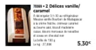 Thiriet 2 délices vanille/caramel offre