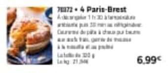 Thiriet 4 paris-brest offre