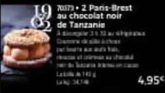 Thiriet 2 paris-brest au chocolat noir de tanzanie offre