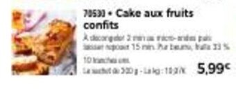 Thiriet Cake aux fruits confits offre