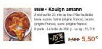 Thiriet Kouign amann offre