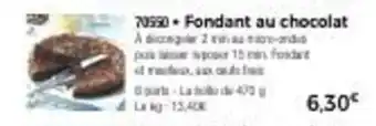 Thiriet Fondant au chocolat offre