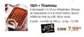 Thiriet Tiramisu offre