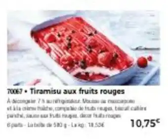 Tiramisu aux fruits rouges