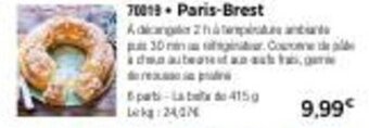 Thiriet Paris-brest offre