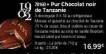 Thiriet Pur chocolat noir de tanzanie offre