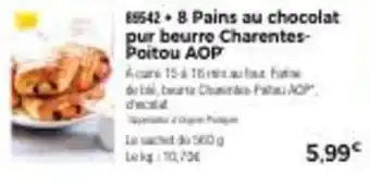 Thiriet 8 pains au chocolat pur beurre charentes-poitou AOP offre