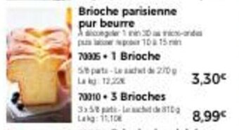 Thiriet Brioche parisienne pur beurre offre