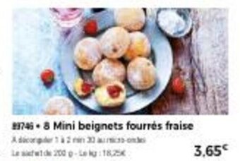 Thiriet 8 mini beignets fourrés fraise offre