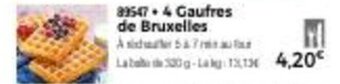 4 gaufres de bruxelles