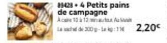 Thiriet 4 petits pains de campagne offre