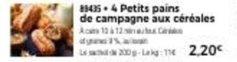 Thiriet 4 petits pains de campagne aux céréales offre