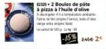 Thiriet 2 boules de pâte à pizza à l'huile d'olive offre