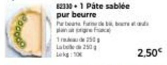 Thiriet 1 pâte sablée pur beurre offre