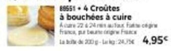 Thiriet 4 croûtes à bouchées à cuire offre
