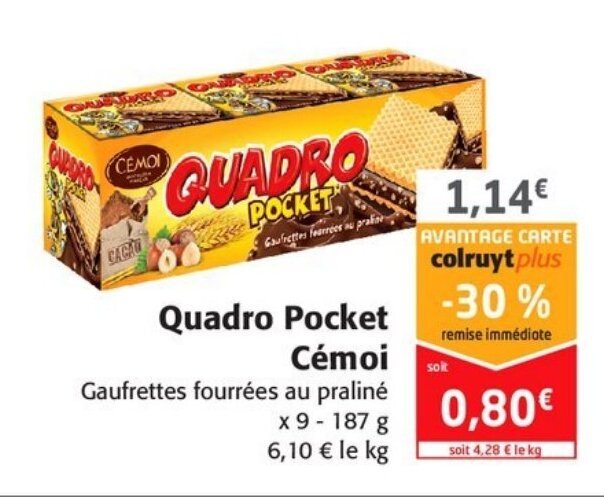 Promo Quadro Pocket Cemoi Chez Colruyt