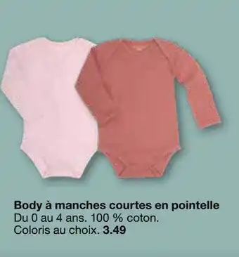 Zeeman Body à manches courtes en pointelle offre