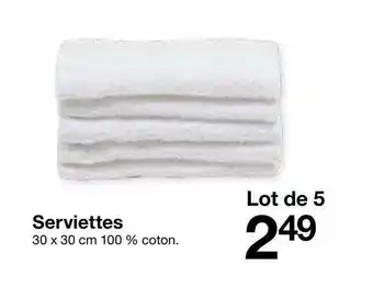 Zeeman Serviettes offre