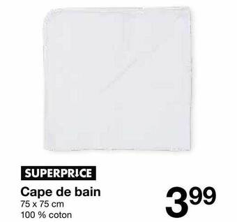 Zeeman Cape de bain offre
