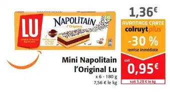Colruyt Mini Napolitain l'Original Lu offre