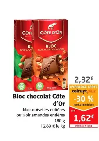 Colruyt Bloc chocolat Côte d'Or offre
