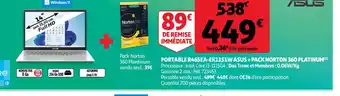 Auchan Asus portable R465EA-EK1151W Asus Pack Norton 360 Platinum offre
