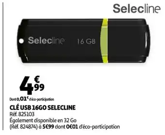 Auchan Selecline Clé USB 16Go offre