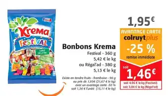 Colruyt Bonbons Krema offre
