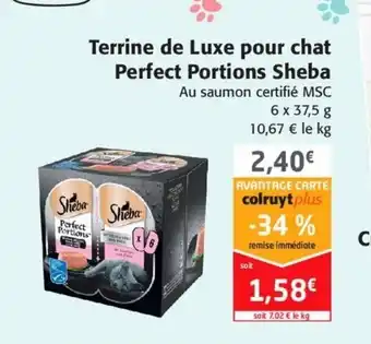 Colruyt Terrine de Luxe pour chat Perfect Portions Sheba offre