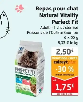 Colruyt Repas pour chat Natural Vitality Perfect Fit offre