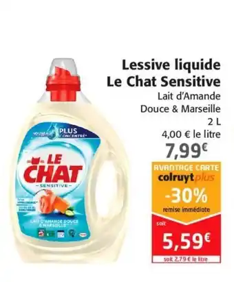 Colruyt Lessive liquide Le Chat Sensitive offre