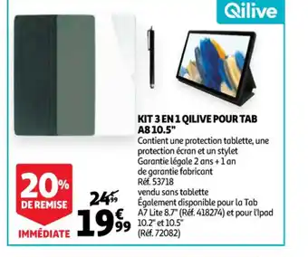 Auchan Kit 3 En 1 Qilive Pour Tab offre