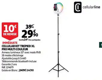 Auchan Cellular Kit Trepied XL Pro Multi Couleur offre