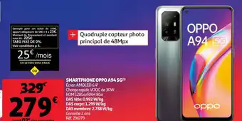Auchan Oppo Smartphone Oppo A94 5G offre