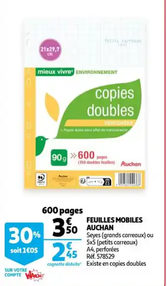 Auchan Feuilles Mobiles Auchan offre